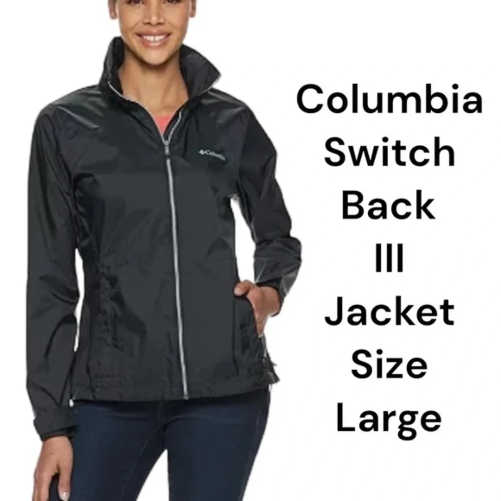 Columbia Switchback III Hooded Packable Jacket black size L - Picture 1 of 9